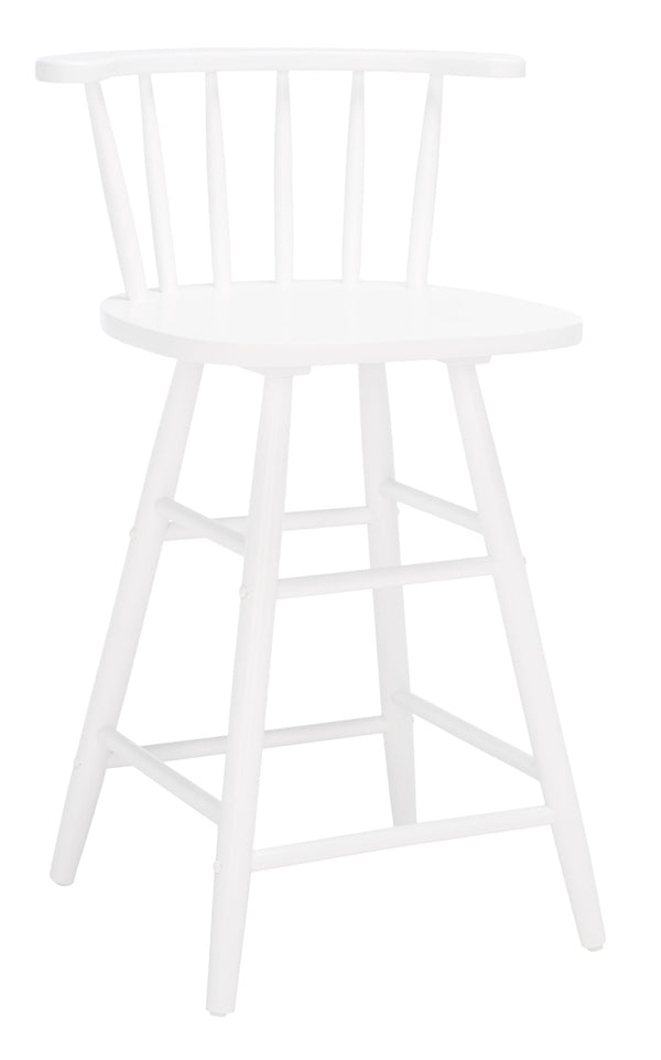 Safavieh Jay Counter Stool - Rustic-Chic Farmhouse Design For Timeless Dining Spaces With Durable Comfort White BST1403C