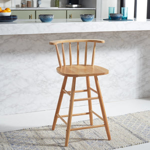 Safavieh Jay Counter Stool - Rustic-Chic Farmhouse Design For Timeless Dining Spaces With Durable Comfort Natural BST1403D