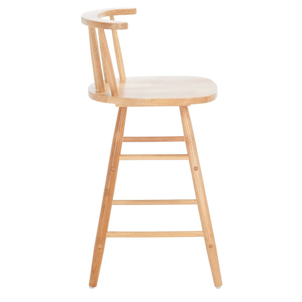 Safavieh Jay Counter Stool - Rustic-Chic Farmhouse Design For Timeless Dining Spaces With Durable Comfort Natural BST1403D