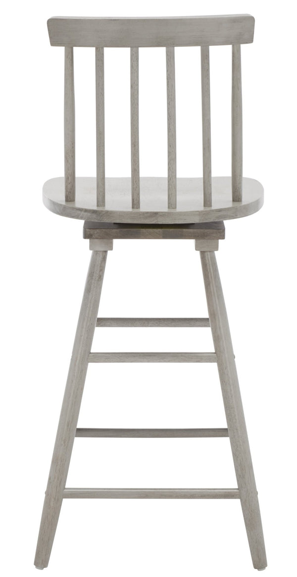 Safavieh Quai Swivel Counter Stool - Stylish Spindle-Back Design With 360° Swivel Seat For Modern Kitchens Grey BST1404B