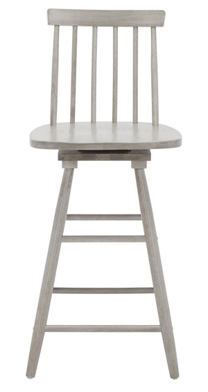 Safavieh Quai Swivel Counter Stool - Stylish Spindle-Back Design With 360° Swivel Seat For Modern Kitchens Grey BST1404B