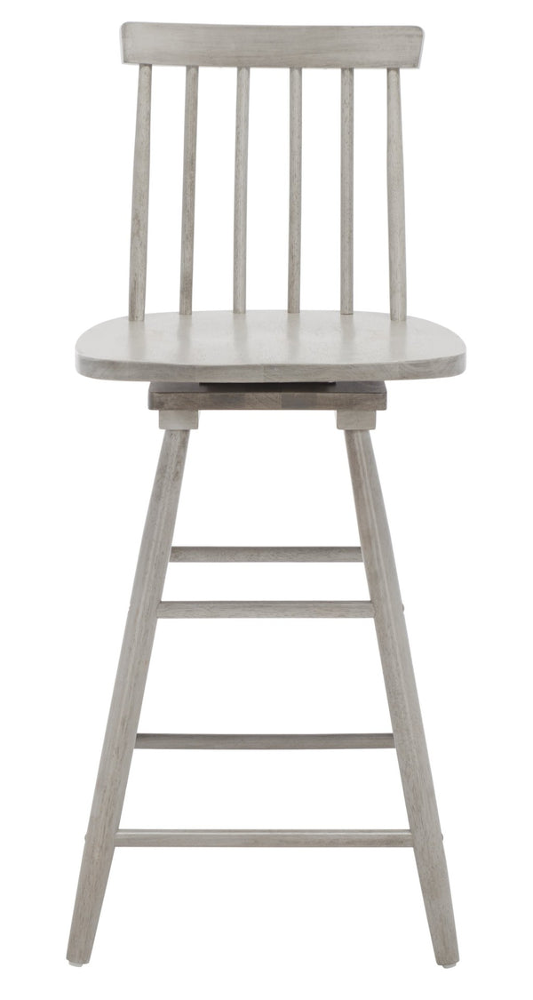 Safavieh Quai Swivel Counter Stool - Stylish Spindle-Back Design With 360° Swivel Seat For Modern Kitchens Grey BST1404B