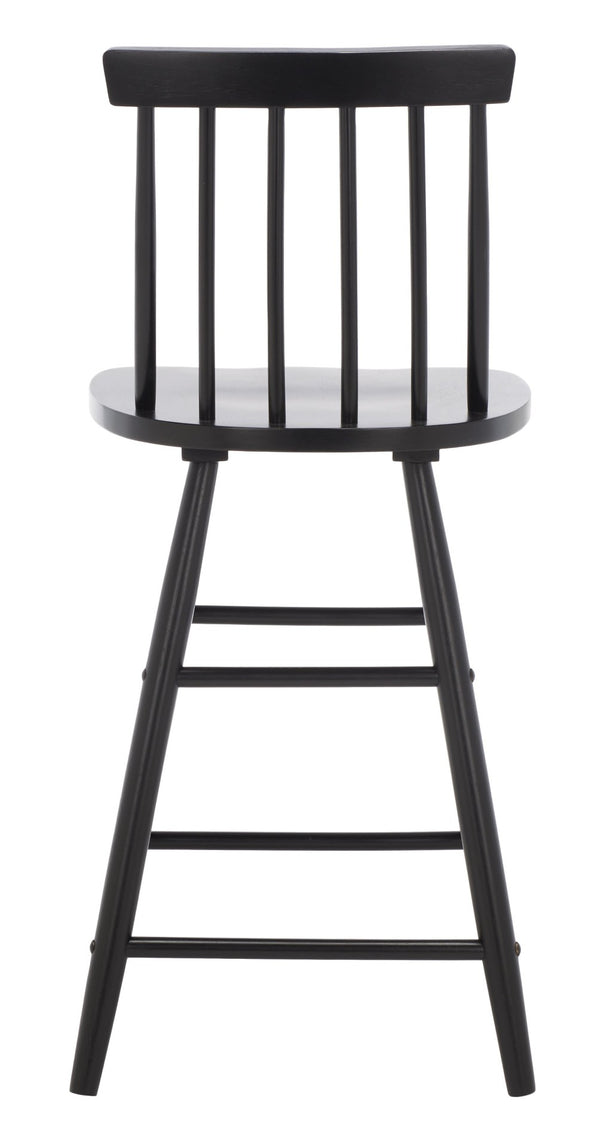 Safavieh May Counter Stool - Stylish Spindle-Back Design For Modern Kitchens And Dining Areas, Durable Comfort Black BST1405A