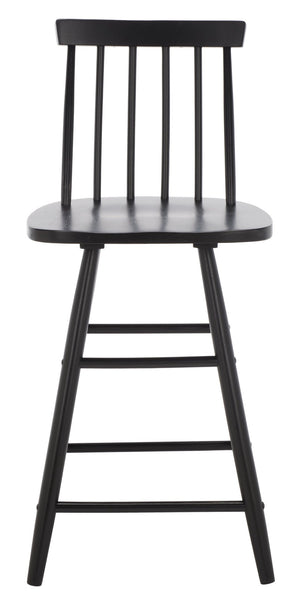 Safavieh May Counter Stool - Stylish Spindle-Back Design For Modern Kitchens And Dining Areas, Durable Comfort Black BST1405A