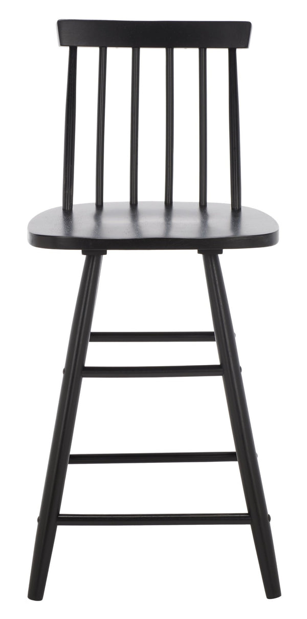 Safavieh May Counter Stool - Stylish Spindle-Back Design For Modern Kitchens And Dining Areas, Durable Comfort Black BST1405A