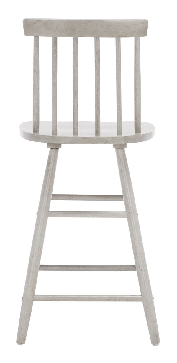 Safavieh May Counter Stool - Stylish Spindle-Back Design For Modern Kitchens And Dining Areas, Durable Comfort Grey BST1405B
