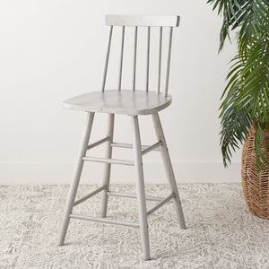 Safavieh May Counter Stool - Stylish Spindle-Back Design For Modern Kitchens And Dining Areas, Durable Comfort Grey BST1405B