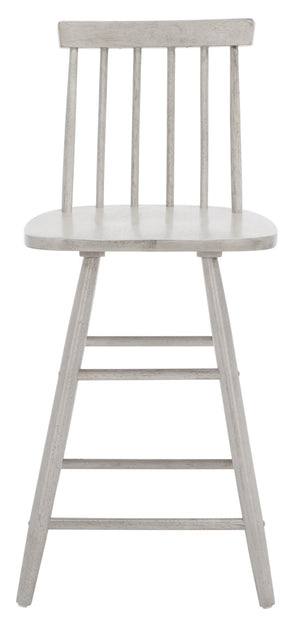 Safavieh May Counter Stool - Stylish Spindle-Back Design For Modern Kitchens And Dining Areas, Durable Comfort Grey BST1405B