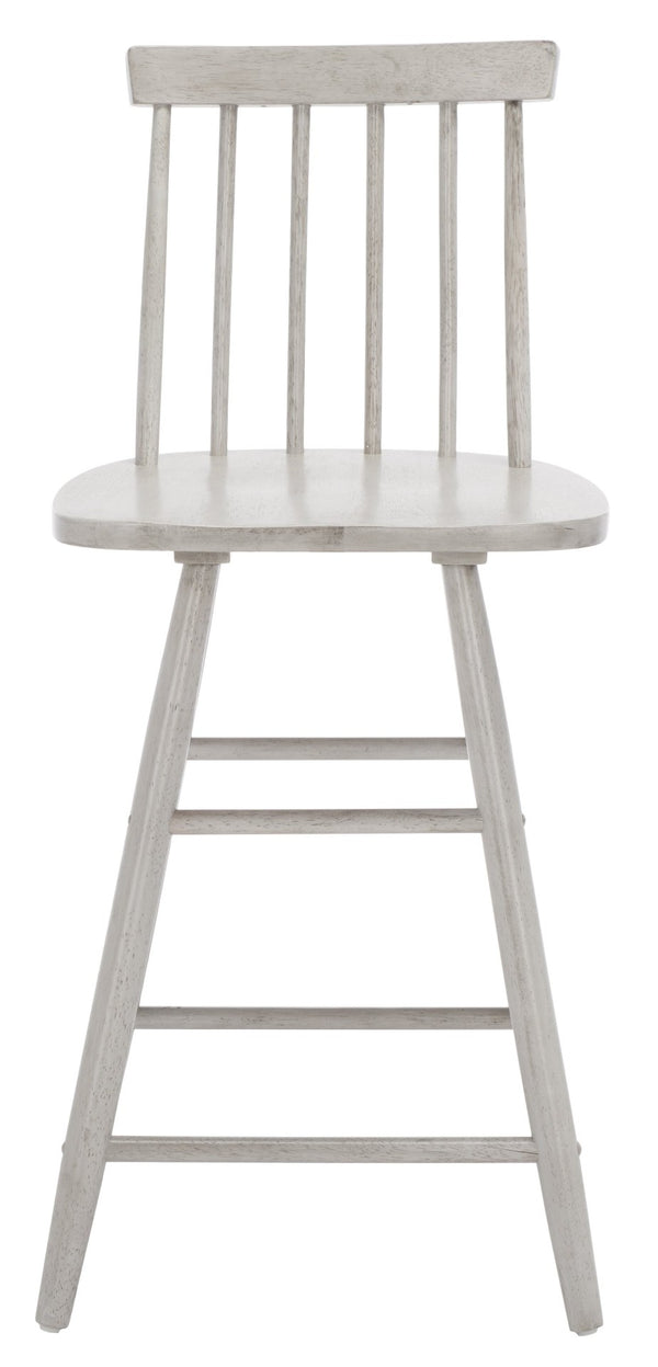 Safavieh May Counter Stool - Stylish Spindle-Back Design For Modern Kitchens And Dining Areas, Durable Comfort Grey BST1405B