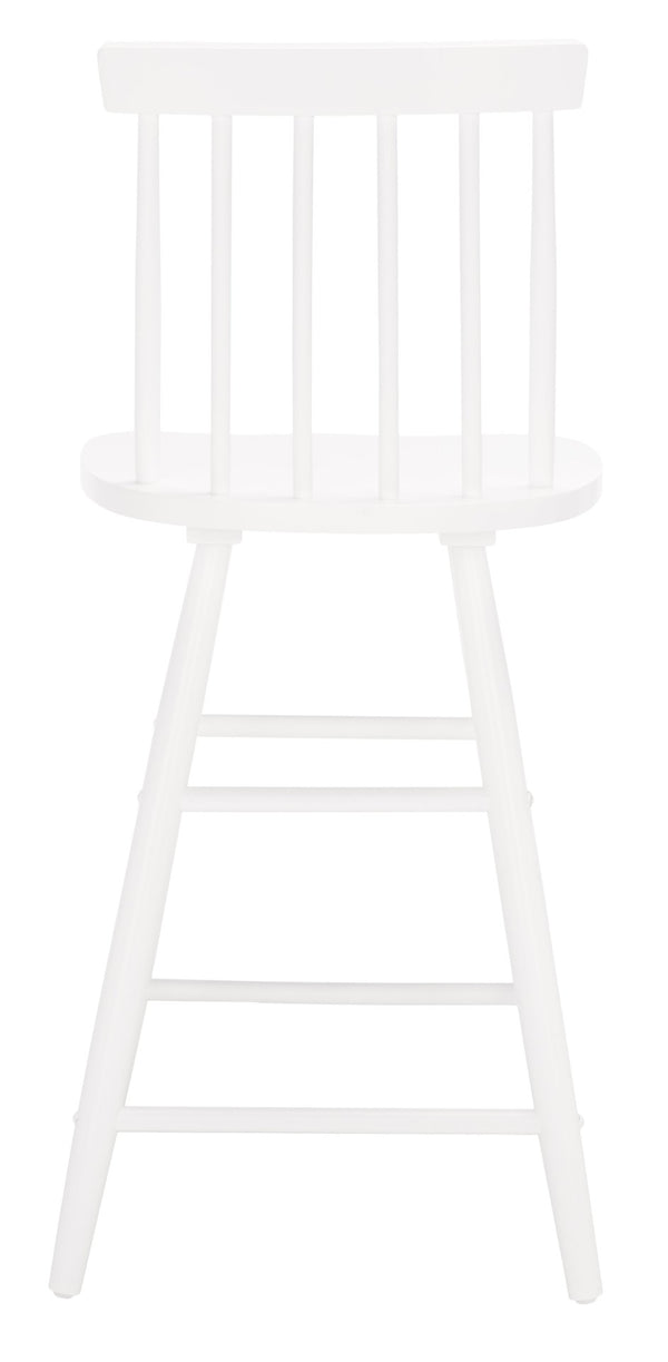 Safavieh May Counter Stool - Stylish Spindle-Back Design For Modern Kitchens And Dining Areas, Durable Comfort White BST1405C
