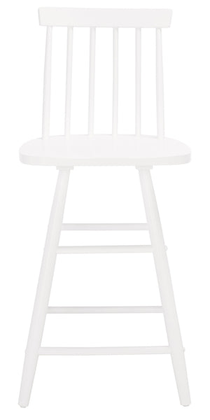 Safavieh May Counter Stool - Stylish Spindle-Back Design For Modern Kitchens And Dining Areas, Durable Comfort White BST1405C