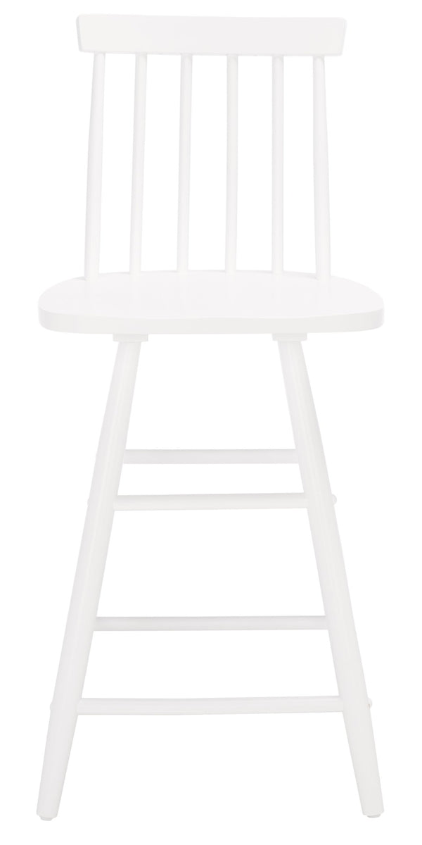 Safavieh May Counter Stool - Stylish Spindle-Back Design For Modern Kitchens And Dining Areas, Durable Comfort White BST1405C