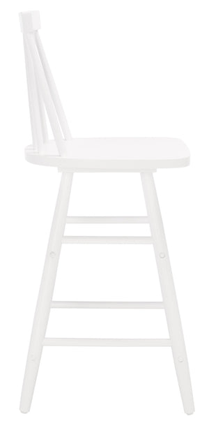 Safavieh May Counter Stool - Stylish Spindle-Back Design For Modern Kitchens And Dining Areas, Durable Comfort White BST1405C