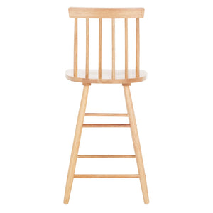 Safavieh May Counter Stool - Stylish Spindle-Back Design For Modern Kitchens And Dining Areas, Durable Comfort Natural BST1405D