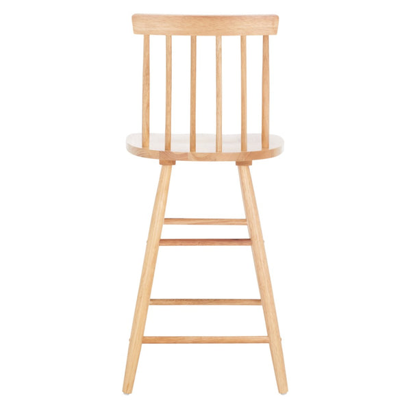 Safavieh May Counter Stool - Stylish Spindle-Back Design For Modern Kitchens And Dining Areas, Durable Comfort Natural BST1405D