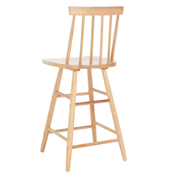 Safavieh May Counter Stool - Stylish Spindle-Back Design For Modern Kitchens And Dining Areas, Durable Comfort Natural BST1405D