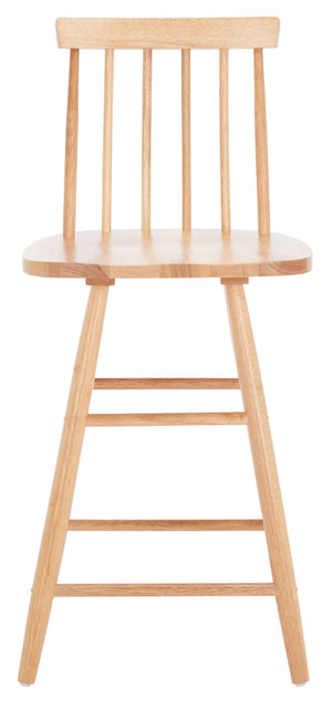 Safavieh May Counter Stool - Stylish Spindle-Back Design For Modern Kitchens And Dining Areas, Durable Comfort Natural BST1405D