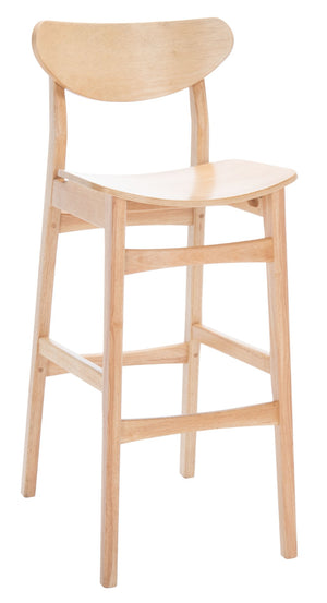 Safavieh THAXTON Bar Stool - Mid-Century Modern Elegance for Kitchen or Home Bar, Set of Two Stylish Seats Natural BST1500A-SET2