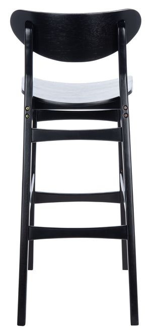 Safavieh THAXTON Bar Stool - Mid-Century Modern Elegance for Kitchen or Home Bar, Set of Two Stylish Seats Black BST1500B-SET2