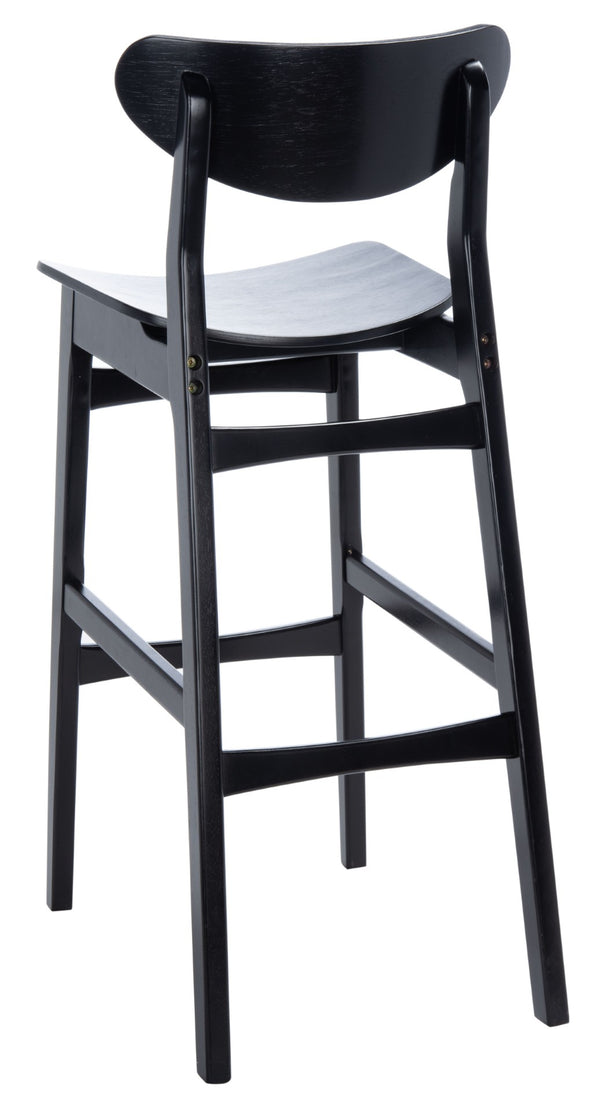 Safavieh THAXTON Bar Stool - Mid-Century Modern Elegance for Kitchen or Home Bar, Set of Two Stylish Seats Black BST1500B-SET2