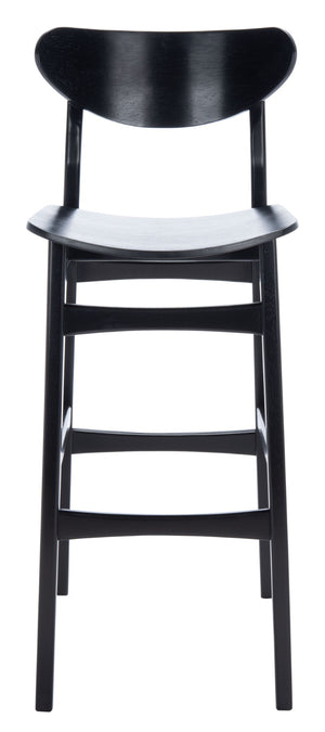 Safavieh THAXTON Bar Stool - Mid-Century Modern Elegance for Kitchen or Home Bar, Set of Two Stylish Seats Black BST1500B-SET2