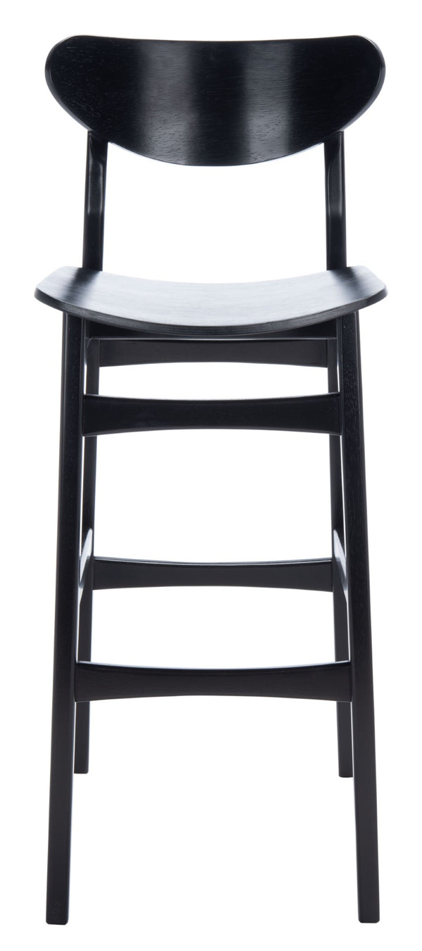 Safavieh THAXTON Bar Stool - Mid-Century Modern Elegance for Kitchen or Home Bar, Set of Two Stylish Seats Black BST1500B-SET2