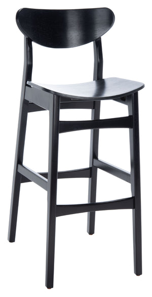 Safavieh THAXTON Bar Stool - Mid-Century Modern Elegance for Kitchen or Home Bar, Set of Two Stylish Seats Black BST1500B-SET2