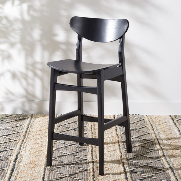Safavieh Thaxton Counter Stool - Mid-Century Modern Design With Scandinavian Elegance For Your Home Bar Black BST1501B