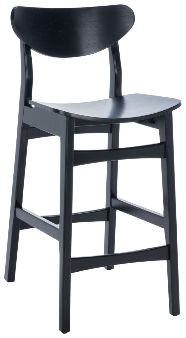 Safavieh Thaxton Counter Stool - Mid-Century Modern Design With Scandinavian Elegance For Your Home Bar Black BST1501B