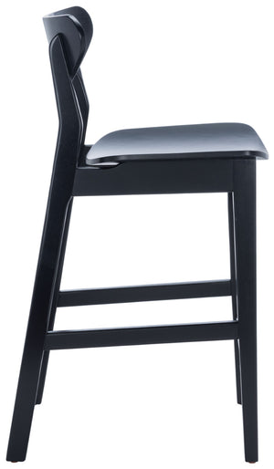 Safavieh Thaxton Counter Stool - Mid-Century Modern Design With Scandinavian Elegance For Your Home Bar Black BST1501B