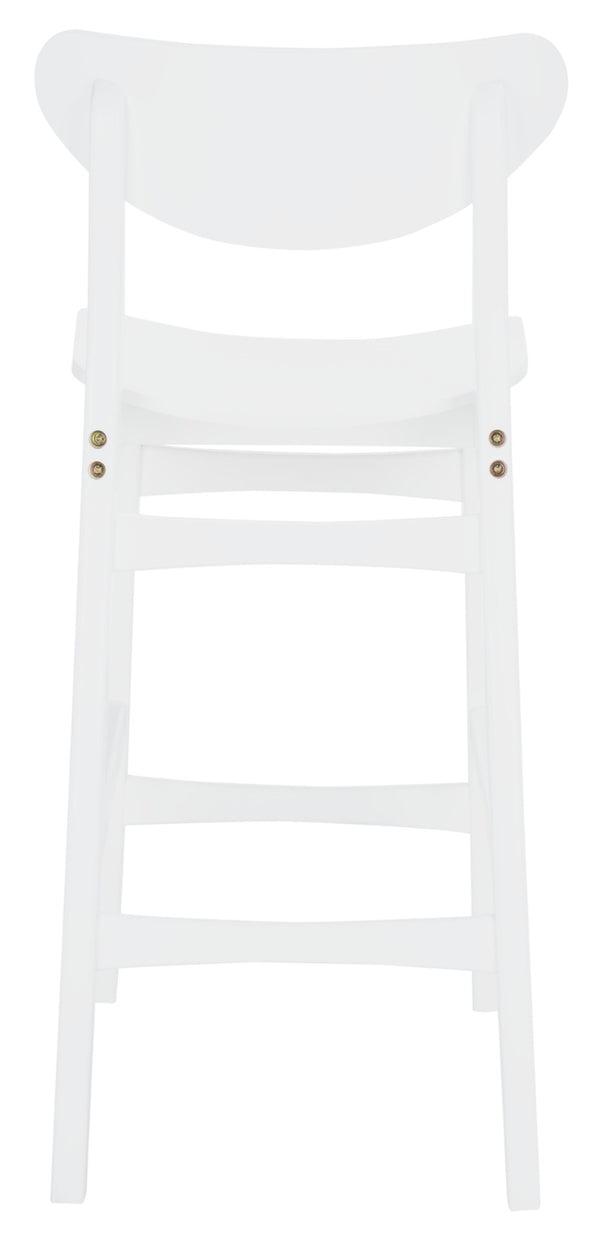 Safavieh Thaxton Counter Stool - Mid-Century Modern Design With Scandinavian Elegance For Your Home Bar White BST1501C