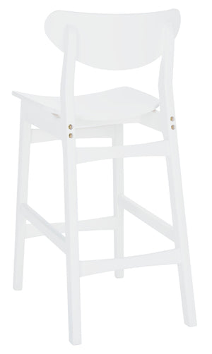 Safavieh Thaxton Counter Stool - Mid-Century Modern Design With Scandinavian Elegance For Your Home Bar White BST1501C