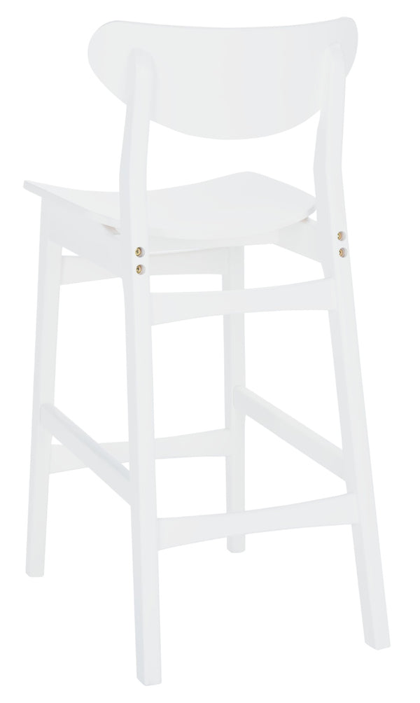 Safavieh Thaxton Counter Stool - Mid-Century Modern Design With Scandinavian Elegance For Your Home Bar White BST1501C