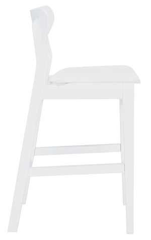 Safavieh Thaxton Counter Stool - Mid-Century Modern Design With Scandinavian Elegance For Your Home Bar White BST1501C