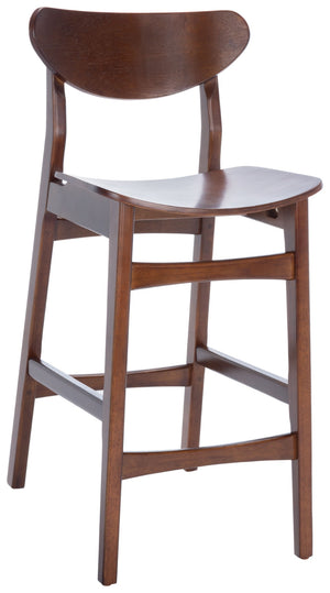 Safavieh Thaxton Counter Stool - Mid-Century Modern Design With Scandinavian Elegance For Your Home Bar Walnut BST1501D