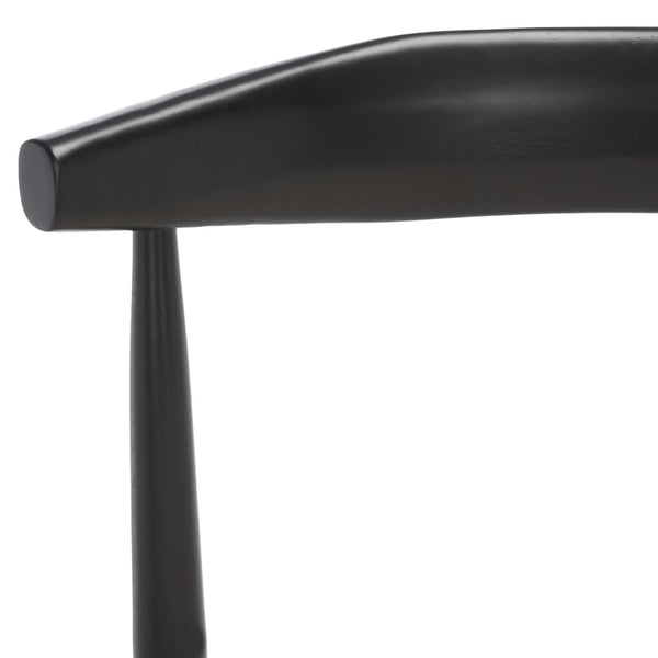 Safavieh Lionel Mid-Century Modern Counter Stool With Bentwood Back And Cream Padded Seat For Comfort Black / Cream BST1502A