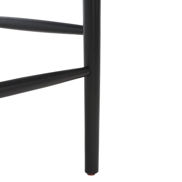 Safavieh Lionel Mid-Century Modern Counter Stool With Bentwood Back And Cream Padded Seat For Comfort Black / Cream BST1502A