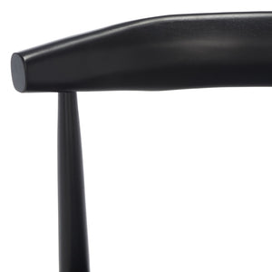 Safavieh Lionel Mid-Century Modern Counter Stool With Bentwood Back And Cream Padded Seat For Comfort Black BST1502B