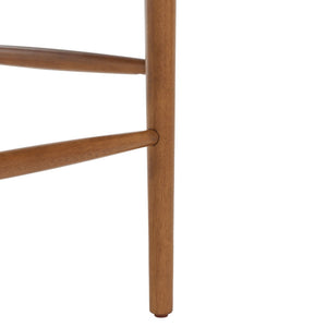 Safavieh Lionel Mid-Century Modern Counter Stool With Bentwood Back And Cream Padded Seat For Comfort Walnut / Dark Grey BST1502C