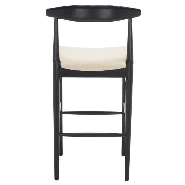 Safavieh Lionel Retro Bar Stool - Stylish Mid-Century Design With Comfort, Perfect For Home Bars And Kitchens Black / Cream BST1503A