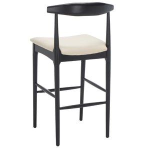 Safavieh Lionel Retro Bar Stool - Stylish Mid-Century Design With Comfort, Perfect For Home Bars And Kitchens Black / Cream BST1503A