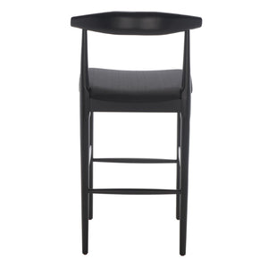Safavieh Lionel Retro Bar Stool - Stylish Mid-Century Design With Comfort, Perfect For Home Bars And Kitchens Black BST1503B