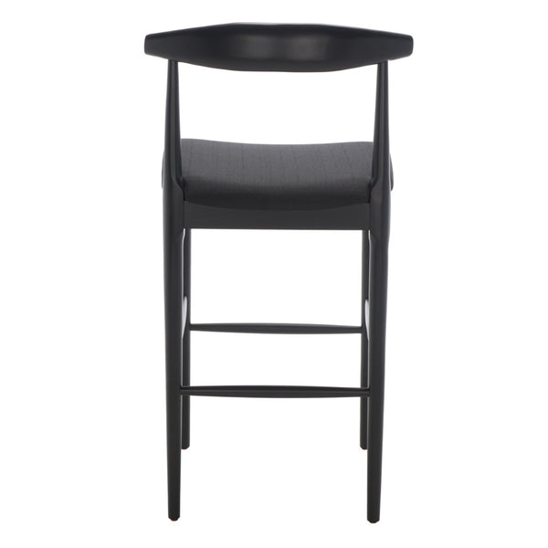 Safavieh Lionel Retro Bar Stool - Stylish Mid-Century Design With Comfort, Perfect For Home Bars And Kitchens Black BST1503B