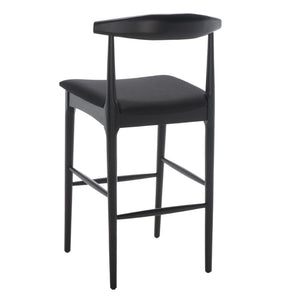 Safavieh Lionel Retro Bar Stool - Stylish Mid-Century Design With Comfort, Perfect For Home Bars And Kitchens Black BST1503B