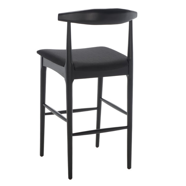 Safavieh Lionel Retro Bar Stool - Stylish Mid-Century Design With Comfort, Perfect For Home Bars And Kitchens Black BST1503B