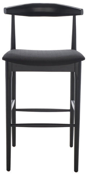 Safavieh Lionel Retro Bar Stool - Stylish Mid-Century Design With Comfort, Perfect For Home Bars And Kitchens Black BST1503B