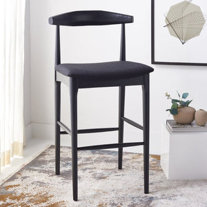 Safavieh Lionel Retro Bar Stool - Stylish Mid-Century Design With Comfort, Perfect For Home Bars And Kitchens Black BST1503B