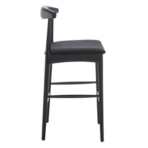 Safavieh Lionel Retro Bar Stool - Stylish Mid-Century Design With Comfort, Perfect For Home Bars And Kitchens Black BST1503B