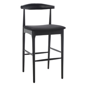 Safavieh Lionel Retro Bar Stool - Stylish Mid-Century Design With Comfort, Perfect For Home Bars And Kitchens Black BST1503B