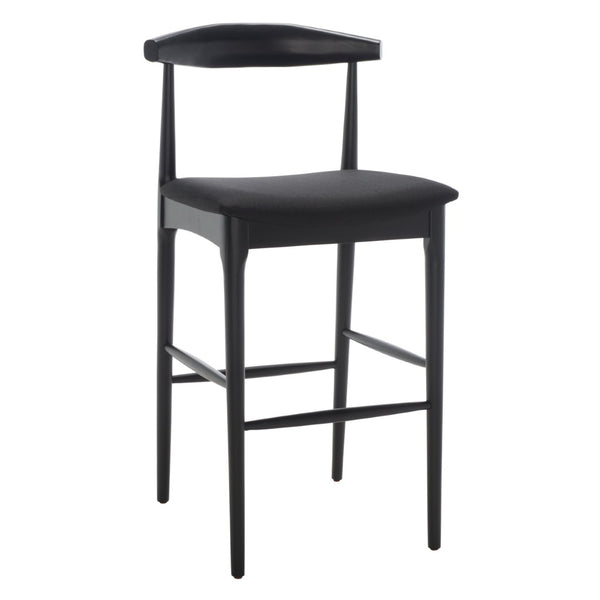 Safavieh Lionel Retro Bar Stool - Stylish Mid-Century Design With Comfort, Perfect For Home Bars And Kitchens Black BST1503B